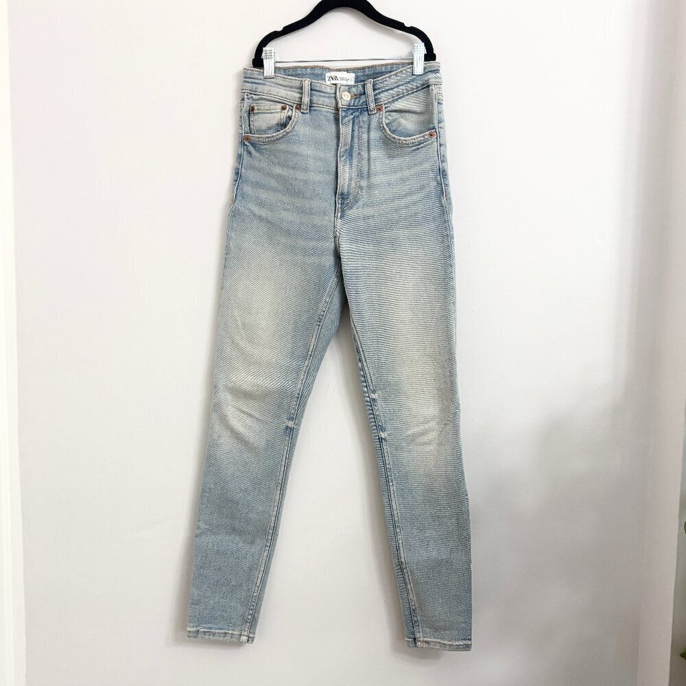 NWOT Zara High Rise Light Washed Denim Sz 4 Skinny Jeans